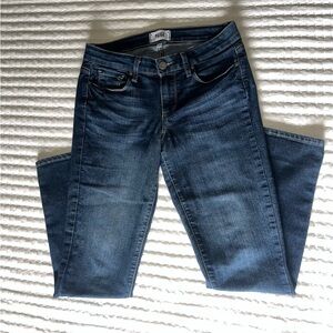 PAIGE Blue Straight Leg Jeans Mid Rise Size 27 Kylie crop